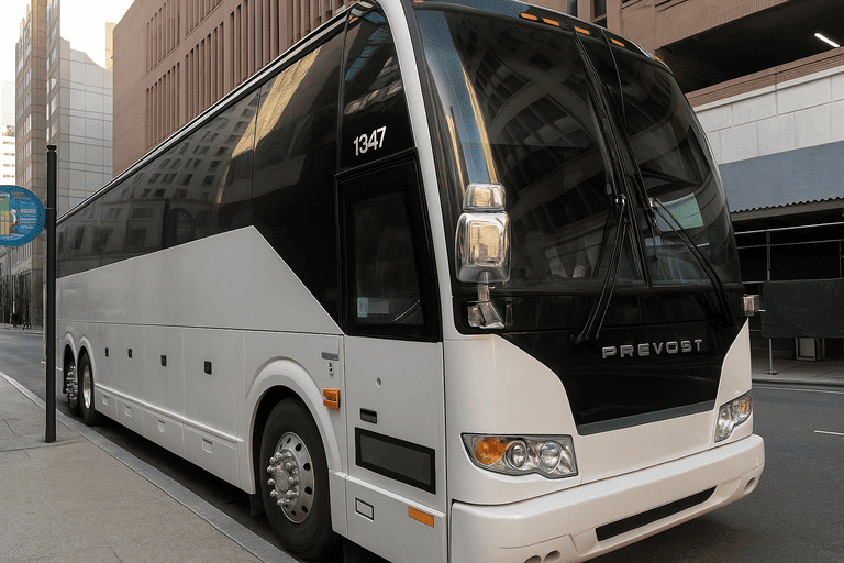 a Castle Rock Minibus Company coach bus