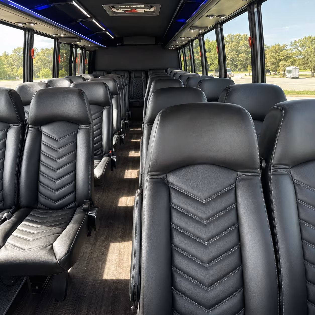 castle rock 28 passenger minibus inside