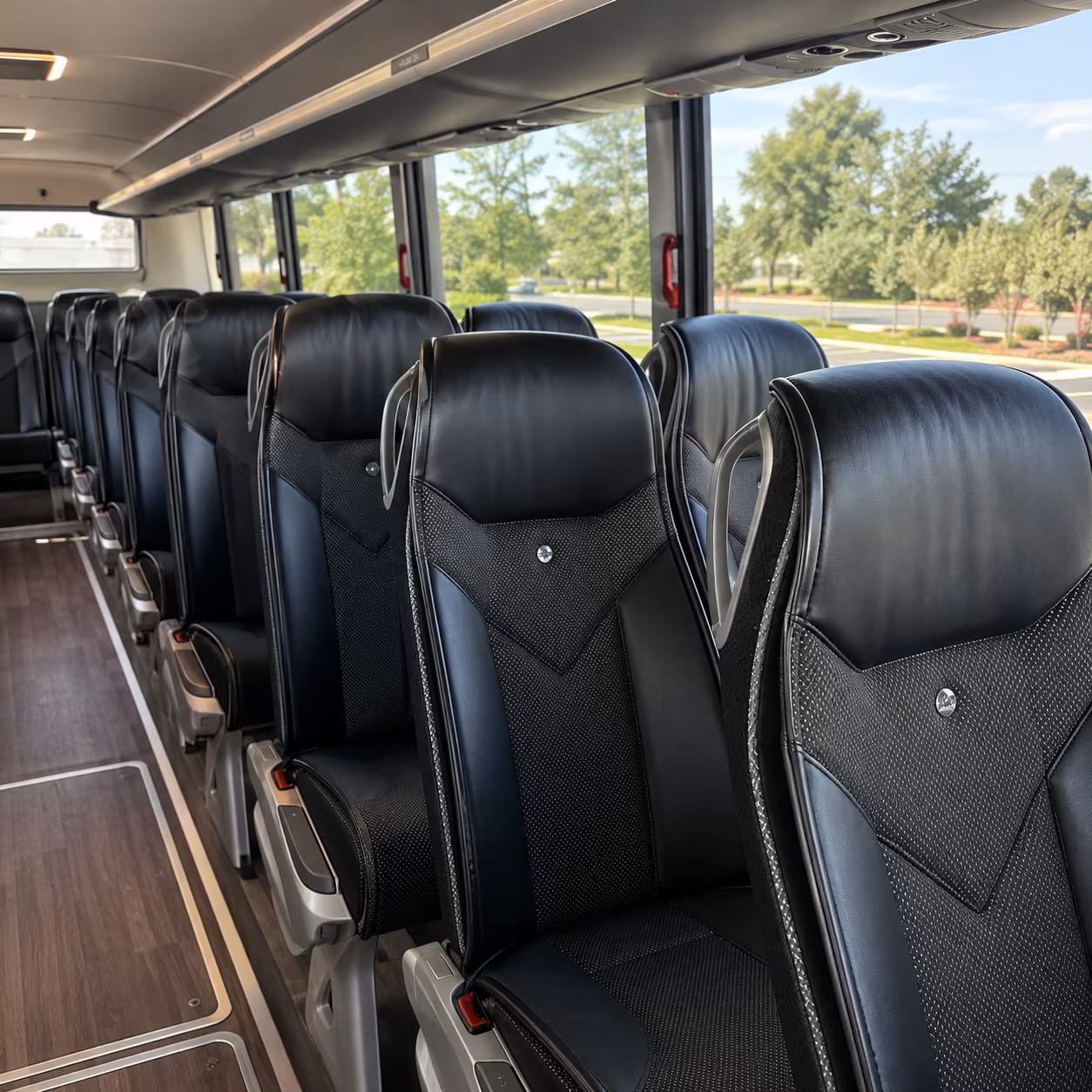 castle rock 45 passenger charter bus interior