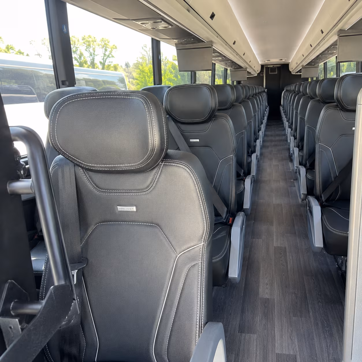 castle rock 47 passenger charter bus interior