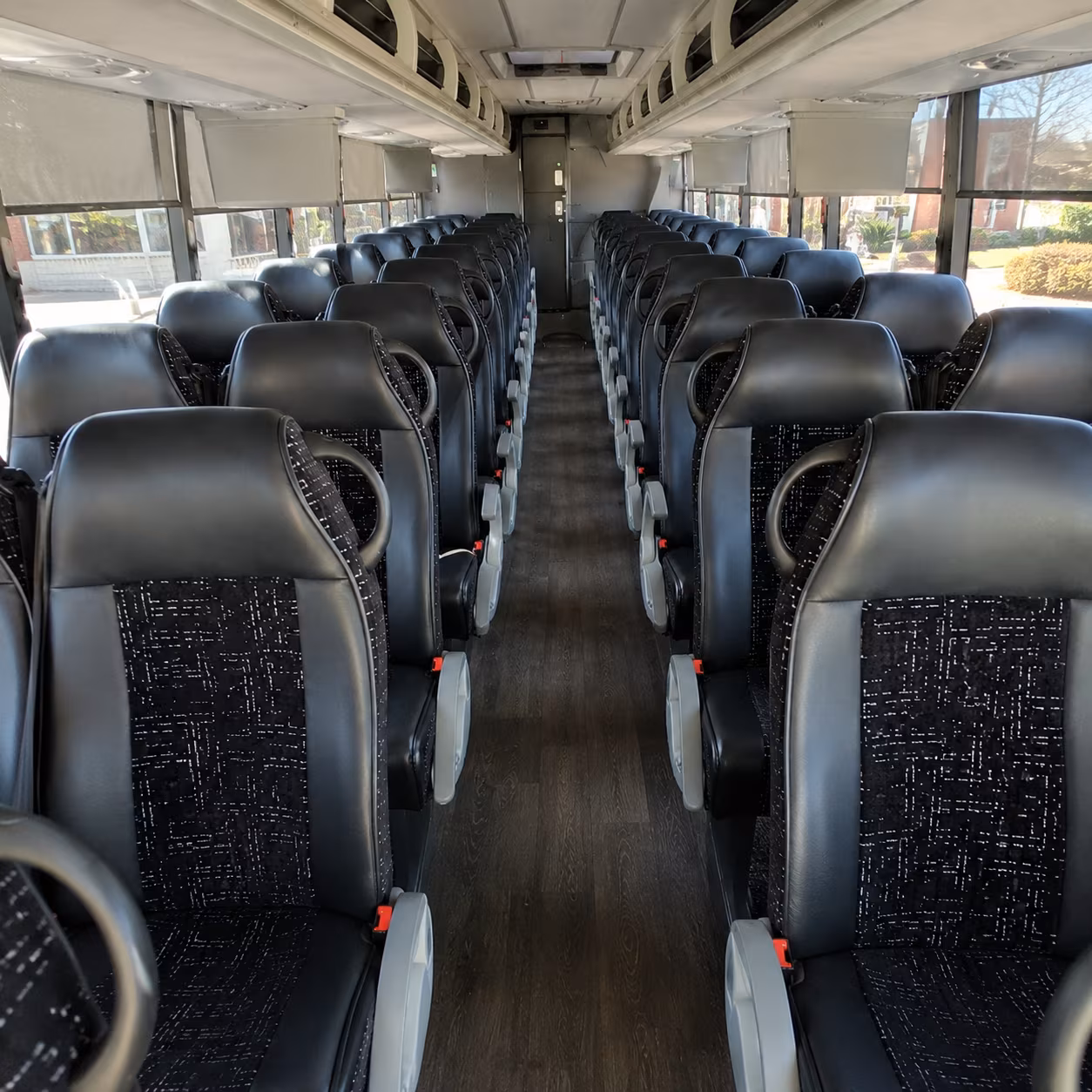 castle rock 54 passenger charter bus inside
