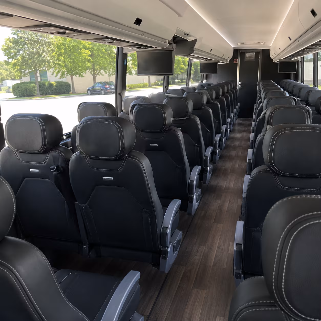 castle rock 56 passenger charter bus interior