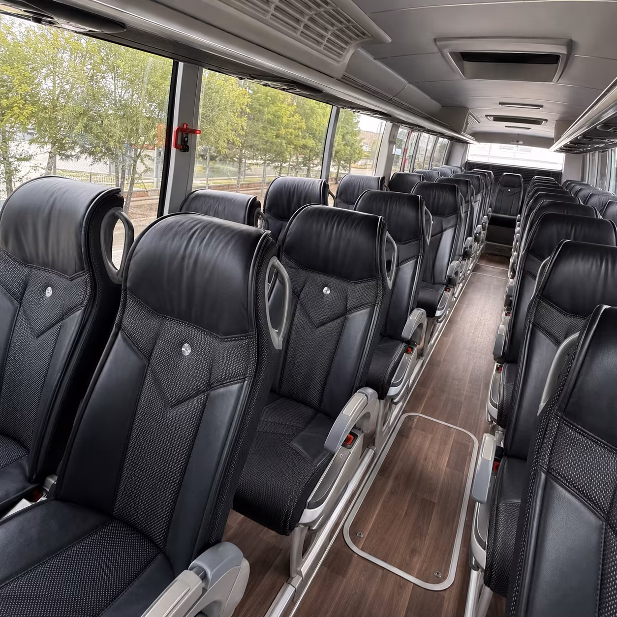 castle rock charter bus inside